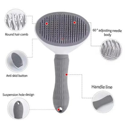 Hair-Remover Comb for Dogs & Cats – Easy Pet Grooming Brush for Loose Hair Removal